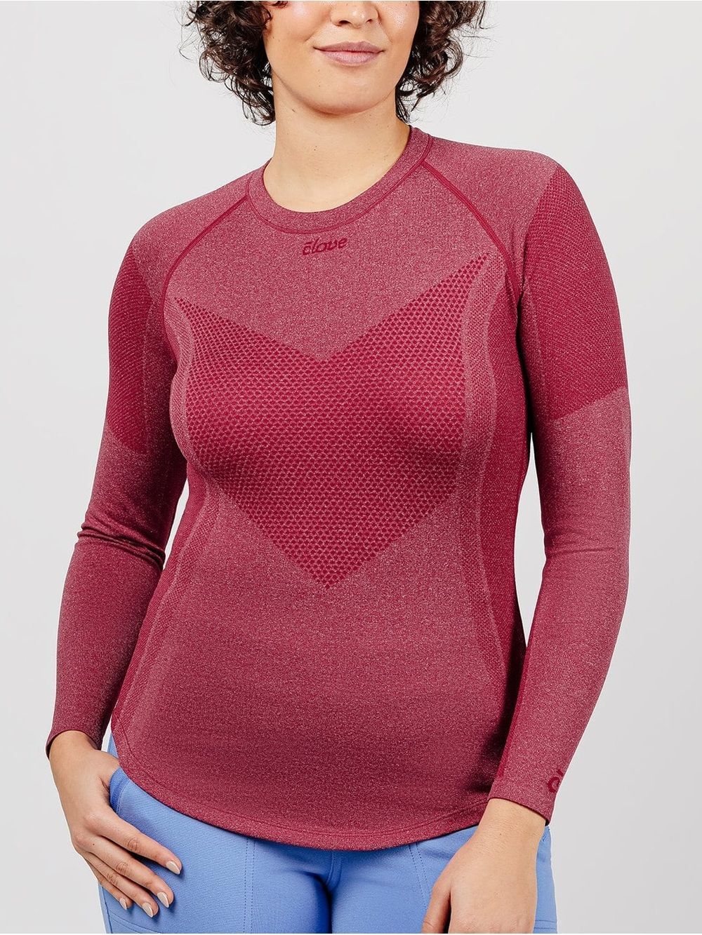 Clove Burgundy Long Sleeve Performance Top Size XL NWOT